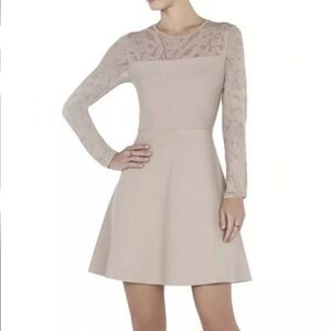 BCBGMAXAZRIA Womens Gracee Bandage Lace Mini Dress Size S Soychai Quiet Luxury